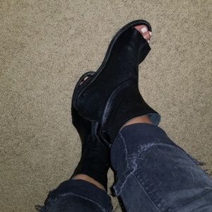 Free People Leather ZIP Up Gladiator Sandals